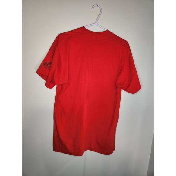 Vintage T-Shirt Single Stitch Red 1994 Curling Ontario Size Large Made In Canada - Picture 5 of 5